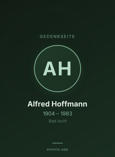 Gedenkportrait von Alfred Hoffmann