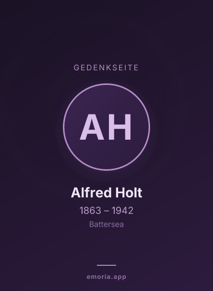 Gedenkportrait von Alfred Holt