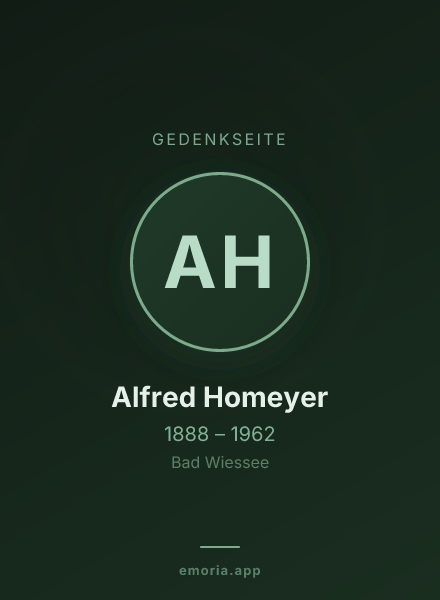 Gedenkportrait von Alfred Homeyer