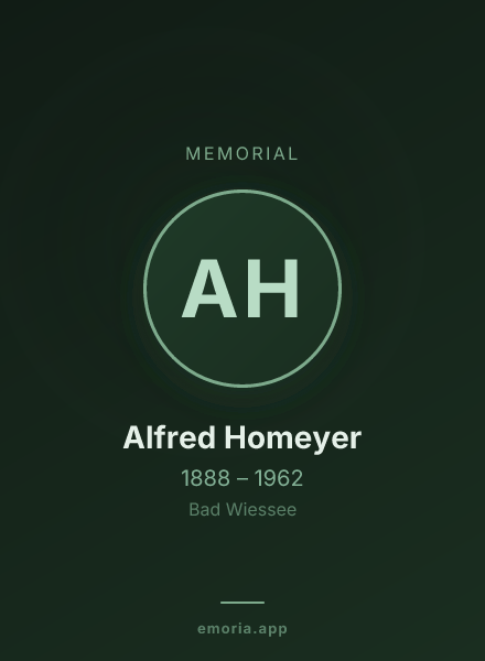 Memorial portrait of Alfred Homeyer