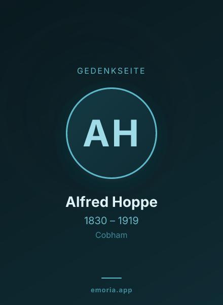 Gedenkportrait von Alfred Hoppe