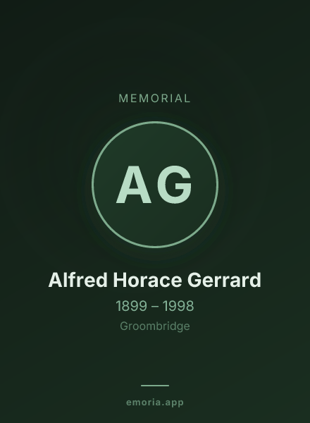 Memorial portrait of Alfred Horace Gerrard