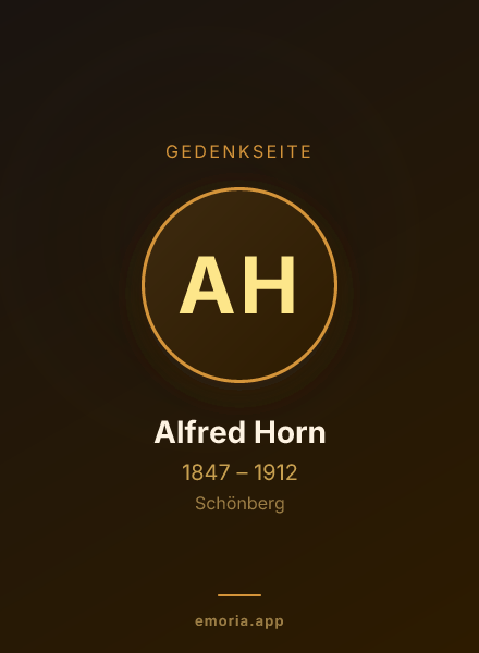 Gedenkportrait von Alfred Horn