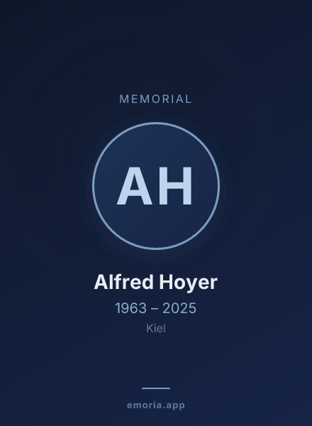 Memorial portrait of Alfred Hoyer
