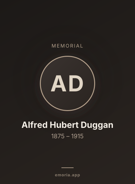 Memorial portrait of Alfred Hubert Duggan