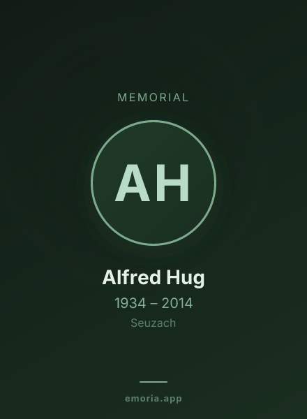 Memorial portrait of Alfred Hug