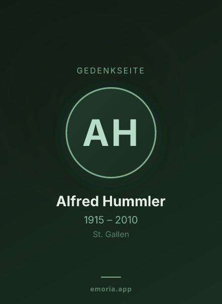 Gedenkportrait von Alfred Hummler