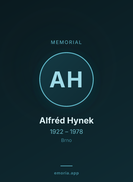Memorial portrait of Alfréd Hynek