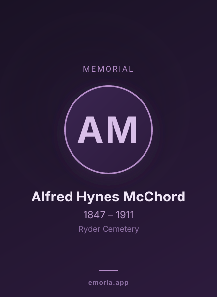 Memorial portrait of Alfred Hynes McChord
