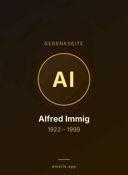 Gedenkportrait von Alfred Immig