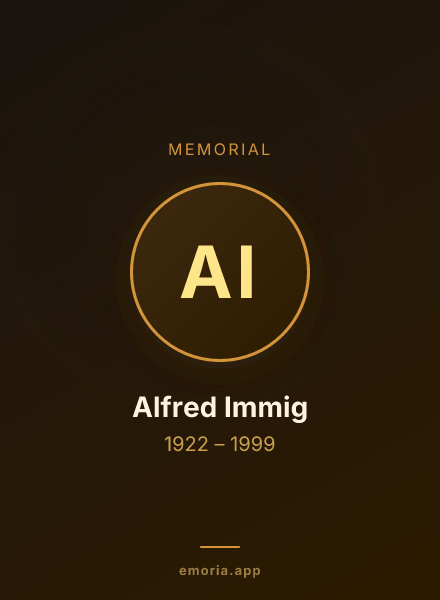 Memorial portrait of Alfred Immig