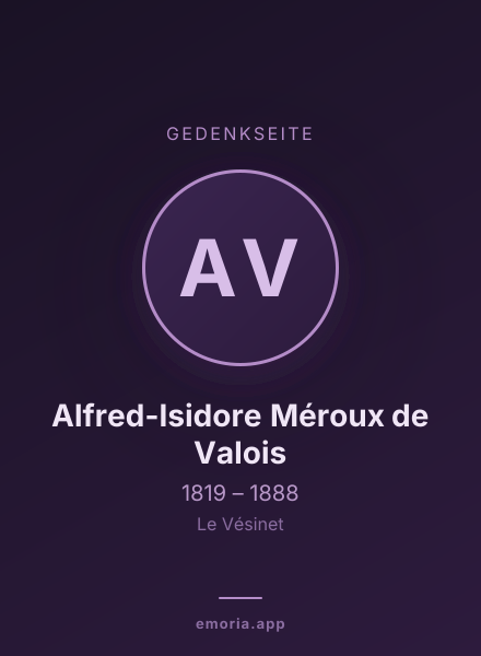 Gedenkportrait von Alfred-Isidore Méroux de Valois