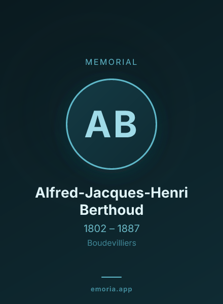 Memorial portrait of Alfred-Jacques-Henri Berthoud