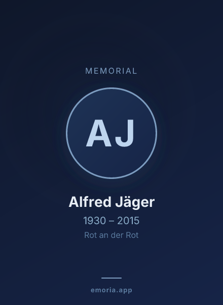 Memorial portrait of Alfred Jäger