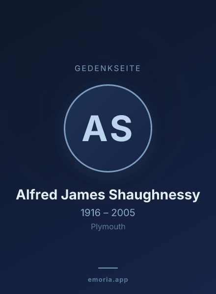 Gedenkportrait von Alfred James Shaughnessy