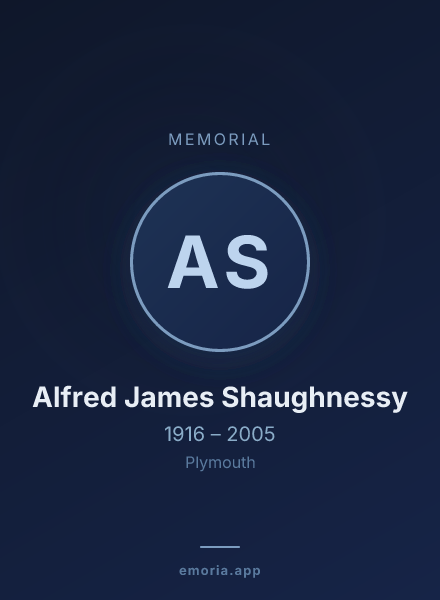 Memorial portrait of Alfred James Shaughnessy