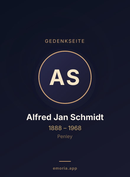 Gedenkportrait von Alfred Jan Schmidt
