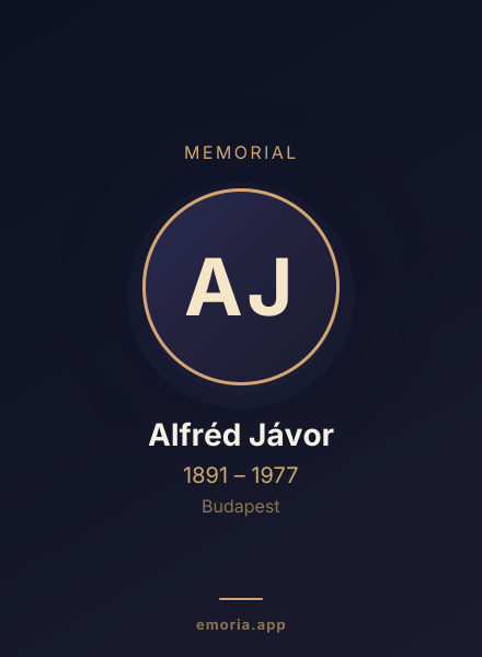 Memorial portrait of Alfréd Jávor