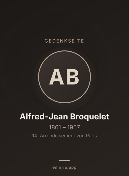 Gedenkportrait von Alfred-Jean Broquelet