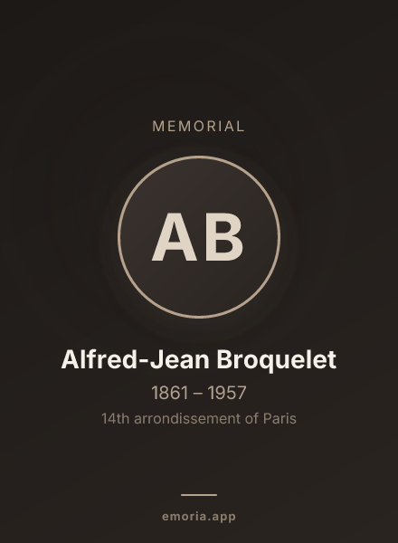 Memorial portrait of Alfred-Jean Broquelet