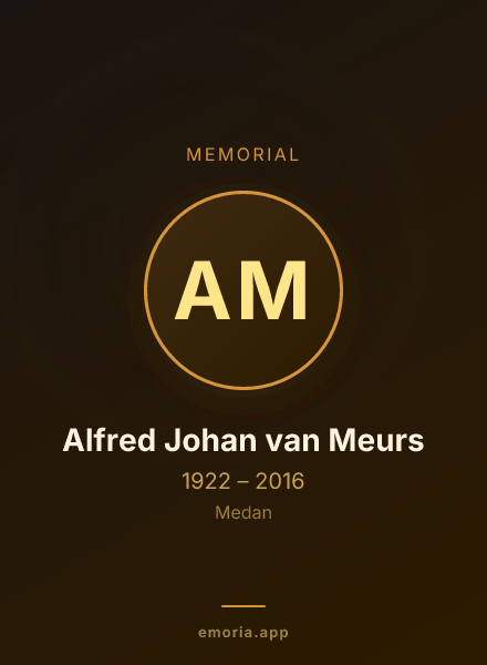 Memorial portrait of Alfred Johan van Meurs