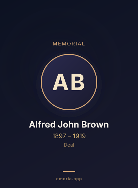 Memorial portrait of Alfred John Brown