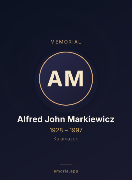 Memorial portrait of Alfred John Markiewicz