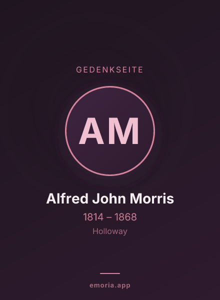 Gedenkportrait von Alfred John Morris