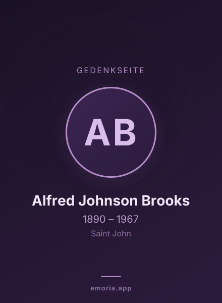 Gedenkportrait von Alfred Johnson Brooks