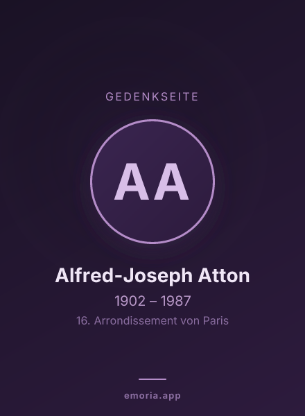 Gedenkportrait von Alfred-Joseph Atton