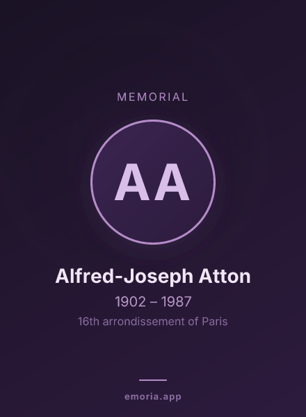 Memorial portrait of Alfred-Joseph Atton