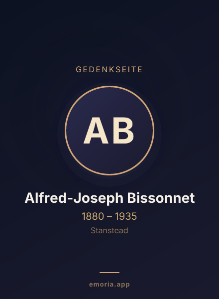 Gedenkportrait von Alfred-Joseph Bissonnet