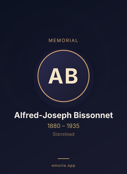 Memorial portrait of Alfred-Joseph Bissonnet