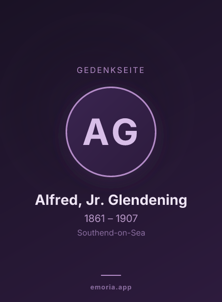 Gedenkportrait von Alfred, Jr. Glendening