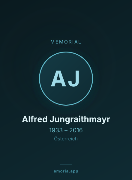 Memorial portrait of Alfred Jungraithmayr