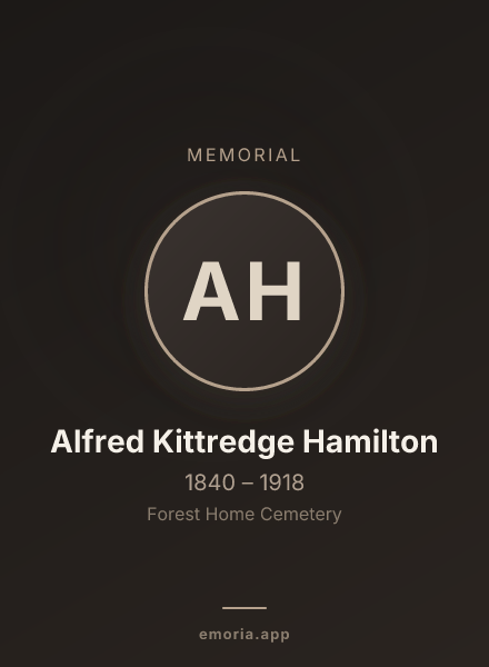 Memorial portrait of Alfred Kittredge Hamilton