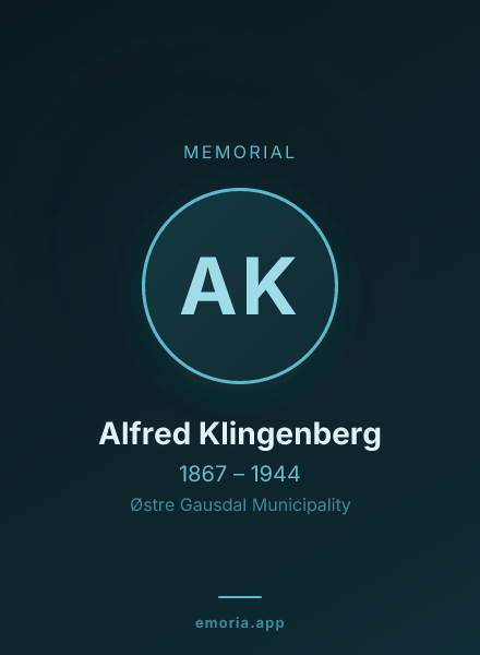 Memorial portrait of Alfred Klingenberg