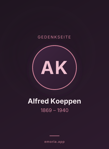 Gedenkportrait von Alfred Koeppen