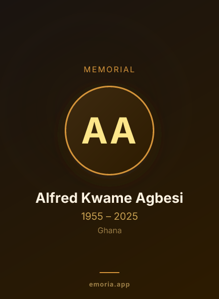 Memorial portrait of Alfred Kwame Agbesi