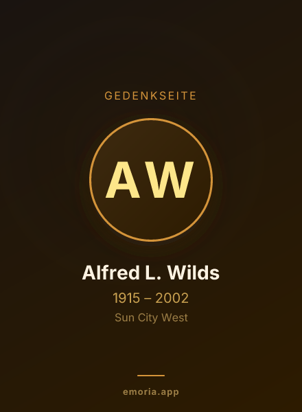 Gedenkportrait von Alfred L. Wilds