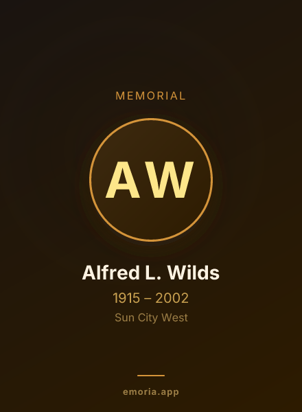 Memorial portrait of Alfred L. Wilds