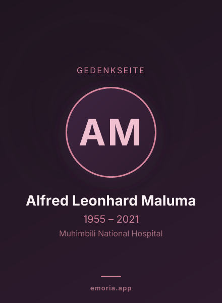 Gedenkportrait von Alfred Leonhard Maluma