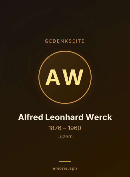 Gedenkportrait von Alfred Leonhard Werck