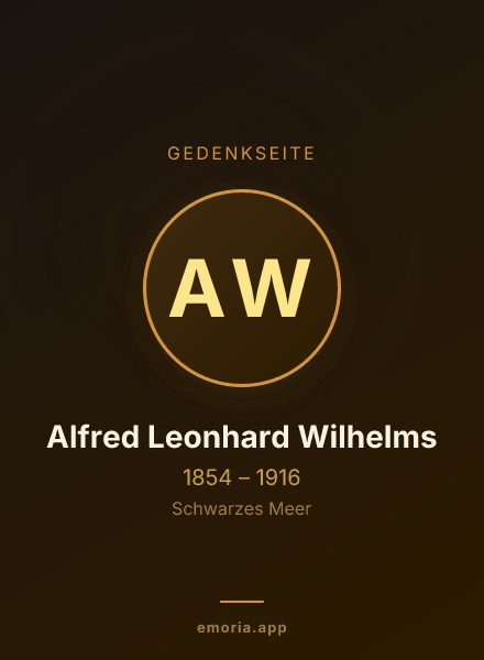 Gedenkportrait von Alfred Leonhard Wilhelms