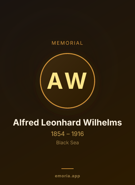 Memorial portrait of Alfred Leonhard Wilhelms