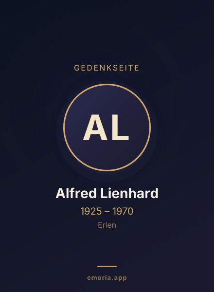 Gedenkportrait von Alfred Lienhard