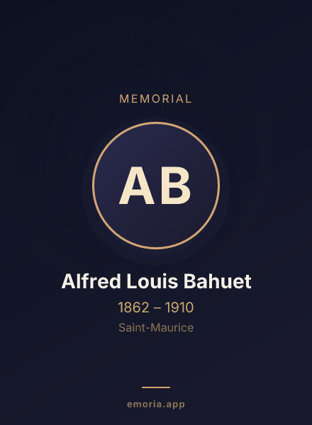 Memorial portrait of Alfred Louis Bahuet