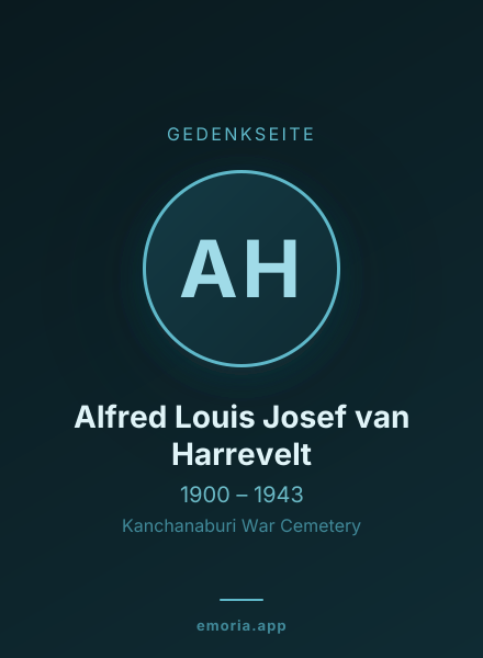 Gedenkportrait von Alfred Louis Josef van Harrevelt