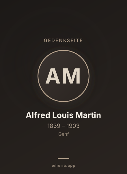 Gedenkportrait von Alfred Louis Martin