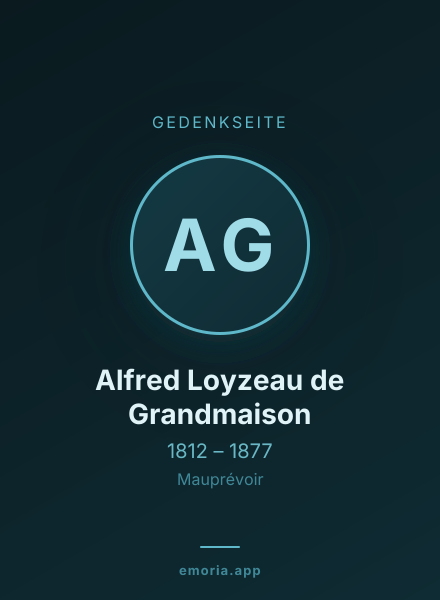 Gedenkportrait von Alfred Loyzeau de Grandmaison